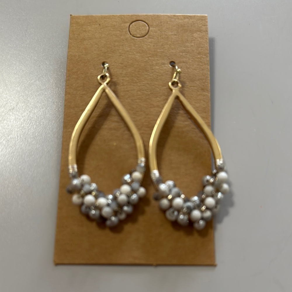 Elegant Gold and Silver Teardrop Earrings